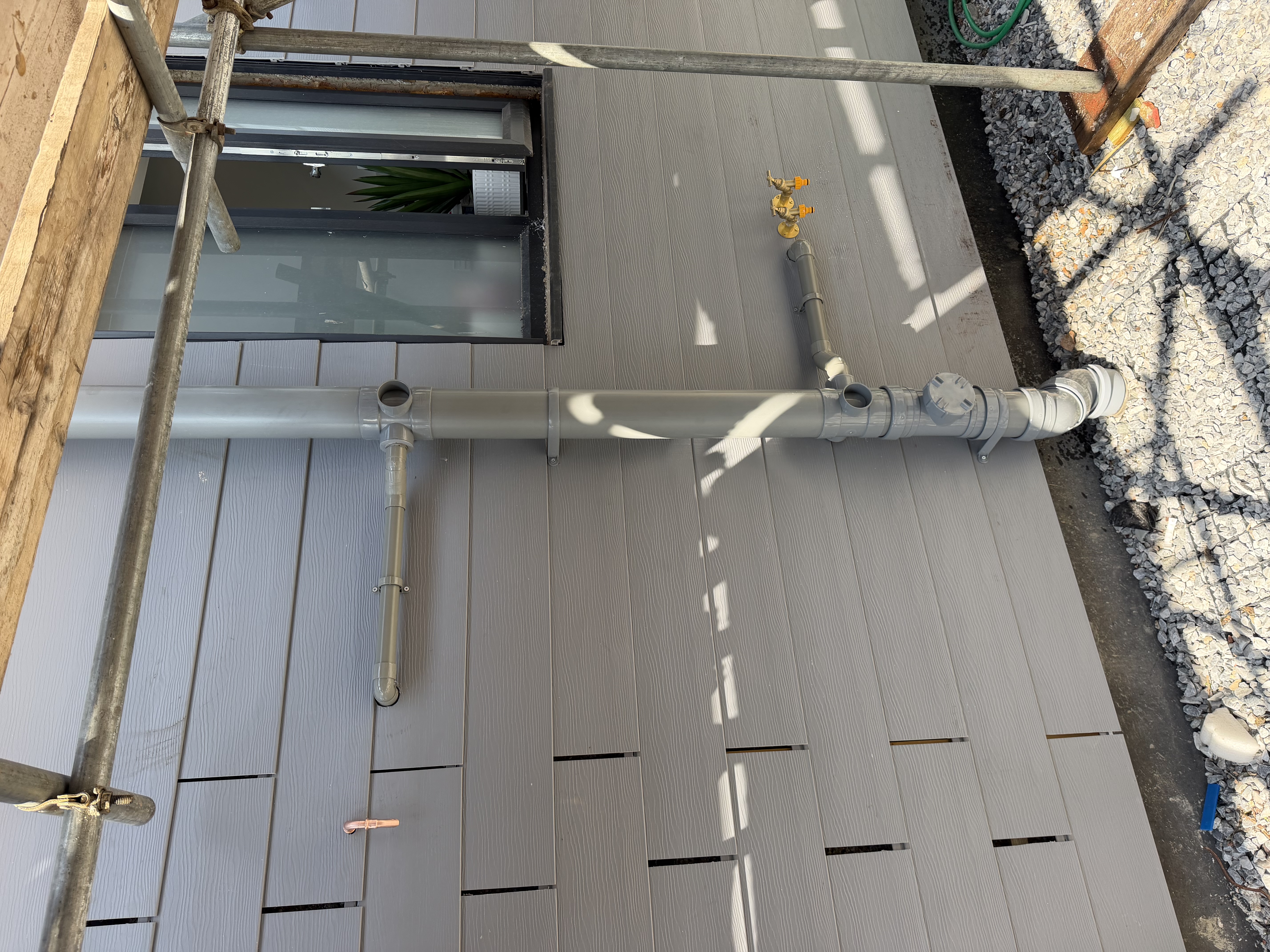 New External Grey Soil Pipe (SVP) instillation In Rayleigh Essex